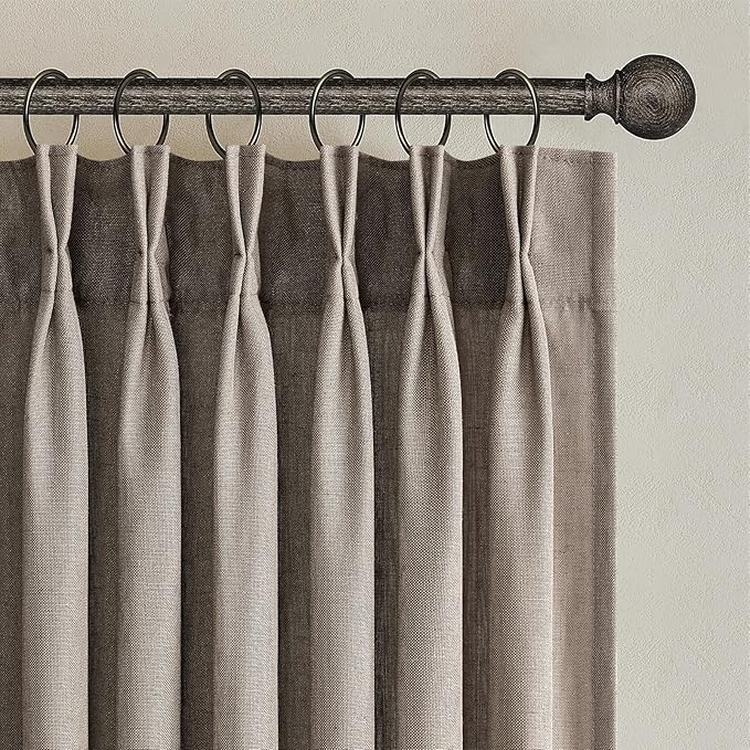 Pinch Pleated 92 Inch Curtains 2 Panels by Topfinel