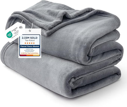 Bedsure GentleSoft Fleece Bed Blankets Queen Size Grey by Unknown