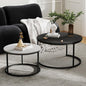 Otterease Nesting Tables Set of 2, 31.5" Round Coffee Table, Small Nesting by Otterease