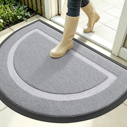 OLANLY Half Circle Front Door Mat Outside 35x23 All-Season Rubber Doormat | by OLANLY