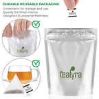Tealyra - Cream Earl Grey Tea Pyramids Bags - Classic Black Leaf Tea - Citrusy with Vannilla Flavor - 25 Sachets (2-ounce)