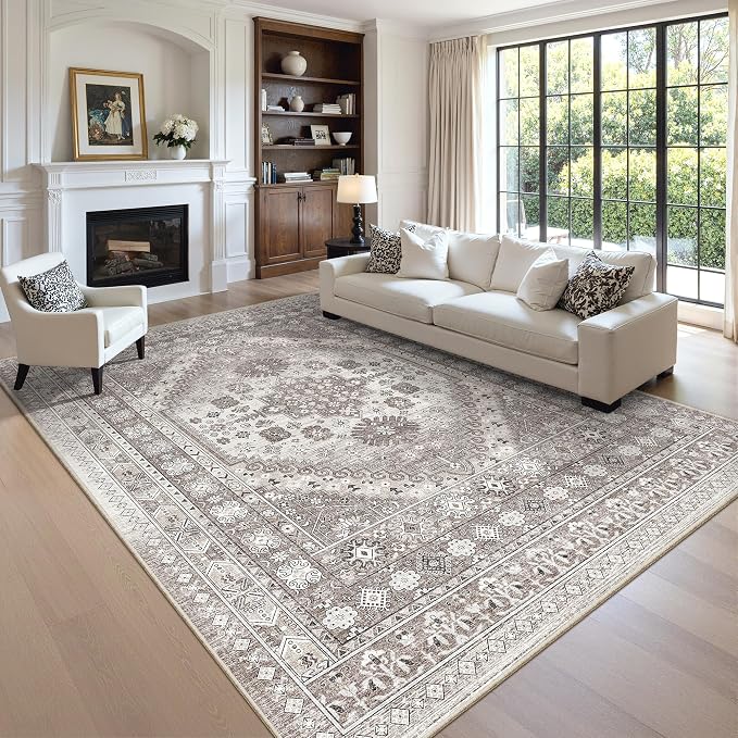 9x12 Area Rugs for Living Room, Large Washable Rug, Dining Room, Low Pile - Image 4