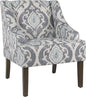HomePop Velvet Swoop Arm Accent Chair, Suri Blue by HomePop