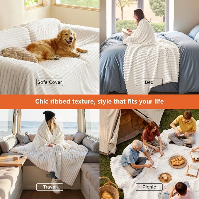 Bedsure Soft Cozy Full Size Fleece Blankets - Image 4