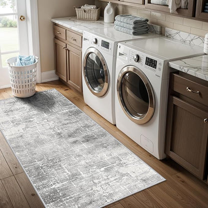 Washable 2x5 Hallway Runner Rug: Indoor Abstract Water Resistant Kitchen - Image 5
