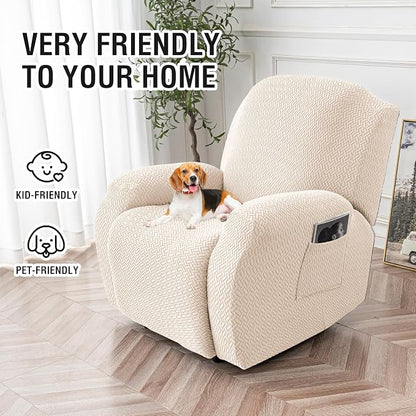 Genina Recliner Chair Cover, Stretch Reclining Chair Covers, Recliner Sofa - Image 3