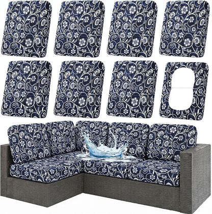 Waterproof Outdoor Cushion Covers, Stretch Patio Slipcovers | UV Resistant by hyha