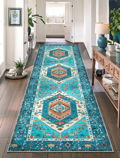 SERISSA 2'6"x8' Washable Non Slip Boho Runner Rug by SERISSAHomeDecorCollection