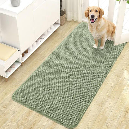 OLANLY Dog Door Mat for Muddy Paws 47x24, Super Absorbent Chenille Mud Mat | by OLANLY