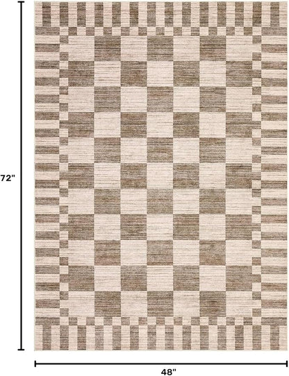 GarveeHome Checkered Rug 4x6 Area Rugs - Image 2