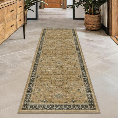 Soft Taupe 2x7 Runner Rug for Hallway, Natural Runner Rug for Kitchen, Non-Slip - Image 6