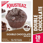 Krusteaz Muffin Mix, Double Chocolate Muffin Mix, Made with Real Chocolate Chips & No Artificial Flavors, Colors or Preservatives, 20 OZ Box (Pack of 6)