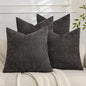 Set of 4 Soft Textured Decorative Throw Pillow Covers 18x18 Inch Cozy Farmhouse by Cozoomy