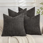 Set of 4 Soft Textured Decorative Throw Pillow Covers 22x22 Inch Cozy Farmhouse by Cozoomy