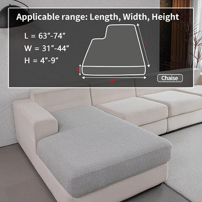 OHSIO Couch Cushion Covers for Sectional Sofa, Stretch Soft Sofa Slipcovers - Image 2