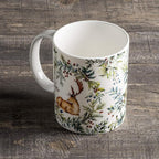 Maison d' Hermine Coffee Mug with Handles Fine Bone China Mugs Pack of One Tea Cups for Hot Beverages Cappuccino Latte Home Restaurant Office Perfect for Gift (Holly Time - Cerf, 15 Ounce)