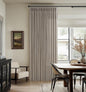 90 Inch Linen Pinch Pleat Semi Sheer Curtains Brown Burlywood Birch 50x90 | by Twodrapes