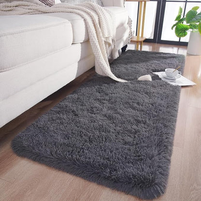 Chicrug Soft Runner Rugs for Bedroom Living Room Plush Fluffy Rug 2x8 | Shag - Image 2