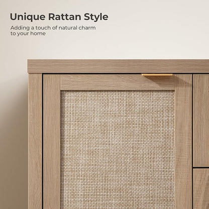SICOTAS Rattan Large Sideboard Buffet Cabinet - Image 3