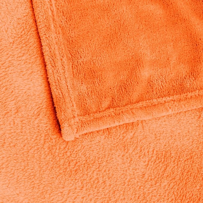 BEDELITE Fleece Blankets 108 inch x90 Size Orange Throw Blankets - Image 6