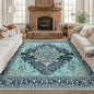 RELEANY Washable Area Rug, Square 8'x8', Teal | Non-Slip, Water Repellent by RELEANY