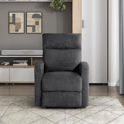 Lexicon Manual Recliner Chair, Textured Microfiber Reclining Chair, Wall Hugger - Image 7