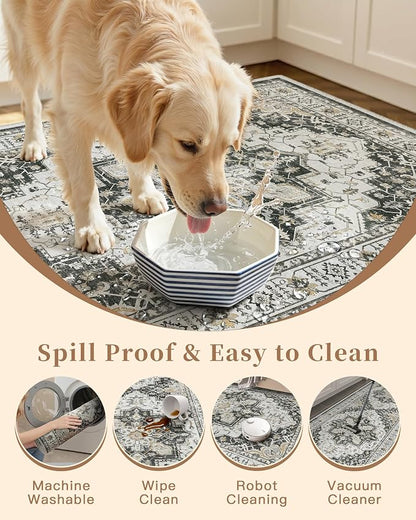 Madane Washable Kitchen Rug Set of 3 Small Area Rugs Non-Slip - Image 7