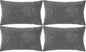 Set of 4 Dark Grey Decorative Throw Pillow Covers 12x20 Inch Corduroy Pillow by Cozoomy