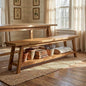 63” Wood Dining Room Bench, Farmhouse Kitchen Bench by TribewoodbyTribesigns