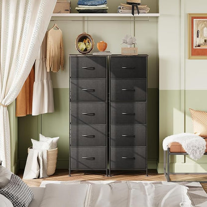 WLIVE Fabric Dresser, 5-Drawer Tall Dresser - Image 4