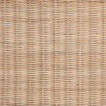 Bali & pari Sumana Bohemian Scallop Natural Rattan and Mahogany Side Table - Image 8