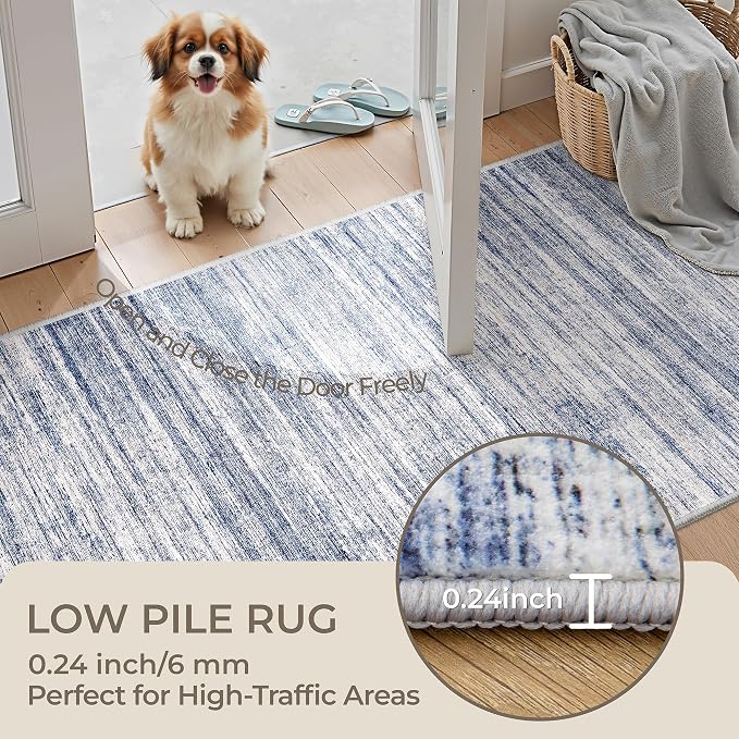 2x6 Runner Rug Non Slip, Washable Hallway Runner Rug, Nursery Room, Soft Runner - Image 6