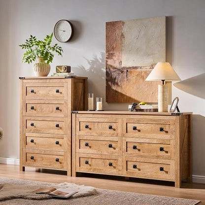 T4TREAM Farmhouse 6 Drawers Dresser - Image 3