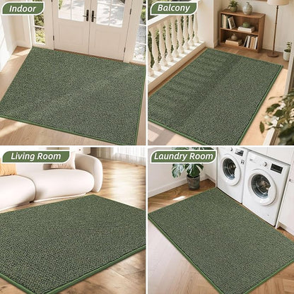 BEQHAUSE Dirt Trapper Door Mat 36" x 60", Non-Slip Washable Doormats, Low - Image 8