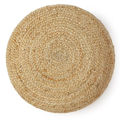 · REDEARTH · Jute Circular Low Pouf Ottoman - Image 7