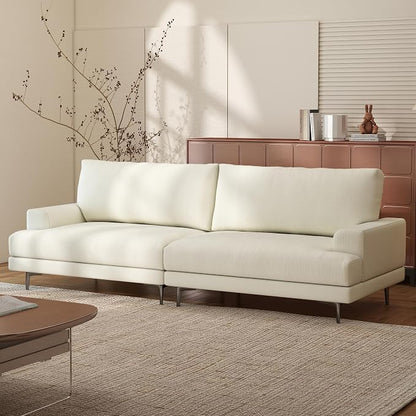Modern Upholstered Sofa Couch, 86.61” Wide Mid-Century Fabric Sofa by pajiasen
