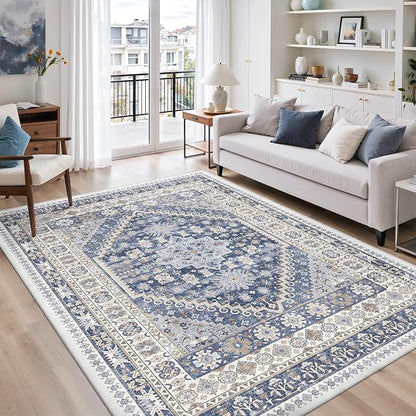 7x9 Area Rugs for Living Room, Large Washable Rug, Dining Room, Low Pile - Image 4