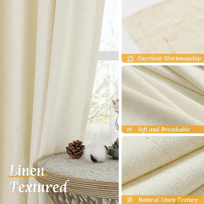 48 inches Long Short Window Linen Curtains - Image 7