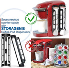 STORAGENIE K Cup Holders, Coffee Pod Holders for Keurig, Kcup Holders, Space Saving K pod Storage | Organizer, Perfect for Counters Small Space