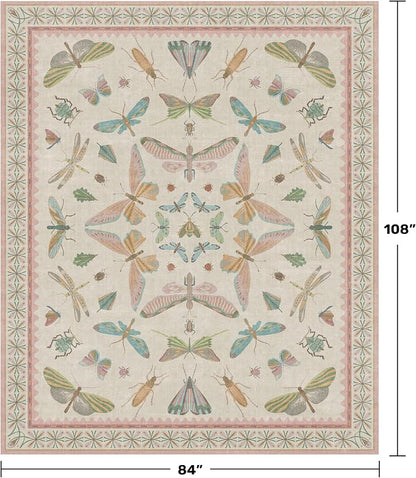 7x9 Cute Insect Rugs for Girls Bedroom - Image 2