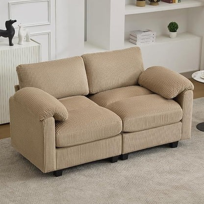 61'' Modular Loveseat Sofa, Extra Deep Seat Cloud Couch by HATPPTO