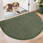 BEQHAUSE Dirt Trapper Door Mat 26" x 40" Half Circle Non Slip Rugs, Absorbent by BEQHAUSE