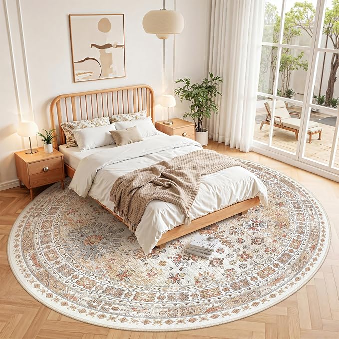 Round Rug 8ft, Circle Rug for Dining Room Table, Dining Room, Nursery Room - Image 8