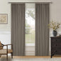 Taupe Pleated Linen Blackout Curtains 84 Inch Long by Twodrapes