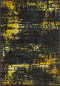 Area Rug Living Room: 8x8 Modern Washable Soft Carpet Black Gold | by FXRHLP