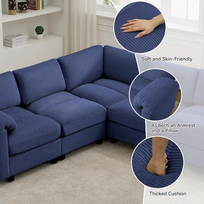 114'' V-Shaped Sectional Cloud Couch - Image 3