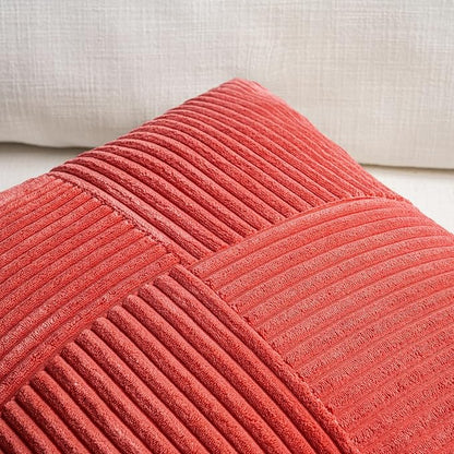 Fancy Homi 2 Packs Red Big Decorative Throw Pillow Covers 24x24 Inch - Image 3
