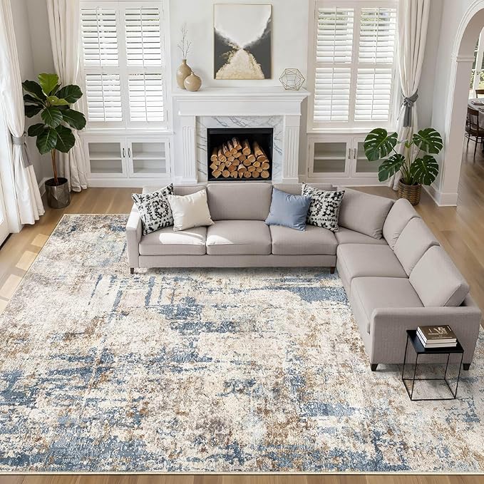 LOONGRUG 12x15 Area Rug Washable Large Neutral Modern Living Room Rugs | by LOONGRUG