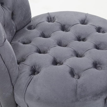 HOMCOM Retro High Back Armless Royal Accent Chair Fabric Upholstered Tufted Seat - Image 9