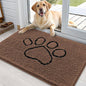 OLANLY Dog Door Mat for Muddy Paws 36x24, Paw Print Design Chenille Mud Mat | by OLANLY